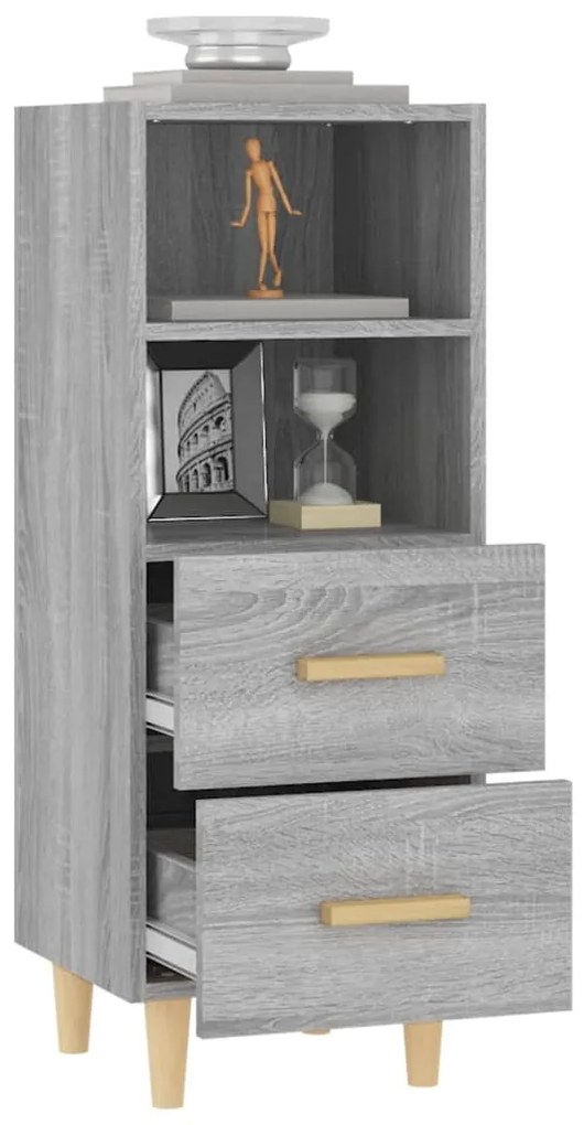 vidaXL Ντουλάπι Γκρι Sonoma 34,5x34x90 εκ. από Επεξεργασμένο Ξύλο