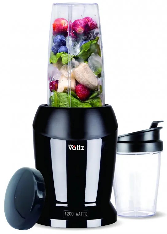 Nutri Blender Oliver Voltz OV51162D, 1200 W, 2 φλιτζάνια, BPA Free, 1L/800 ml, θρυμματισμός πάγου, μαύρο