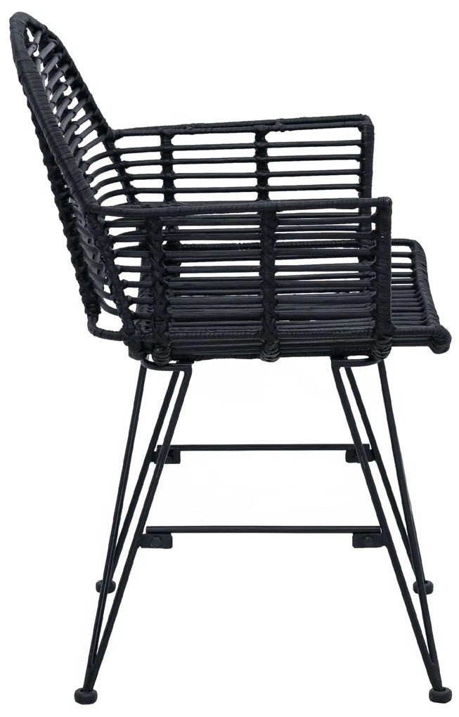 vidaXL Καρέκλα τραπεζαρίας 2 pcs Μαύρο 44 x 44 x 74 εκ.