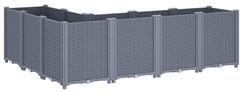 vidaXL Ζαρντινιέρα Κήπου Μπλε Γκρι 160x120x53 εκ. Πολυπροπυλένιο