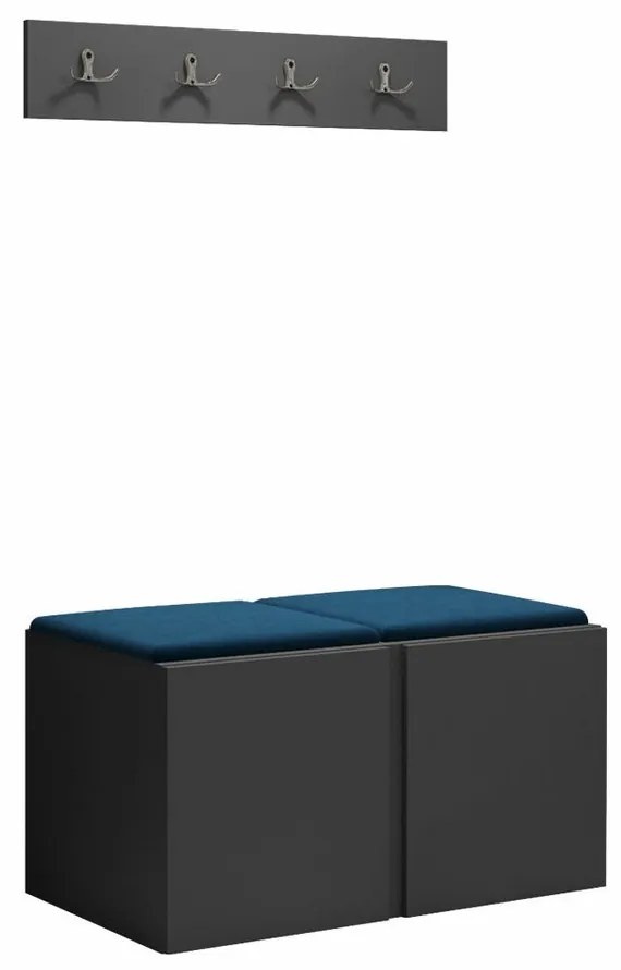 Σετ διαδρόμου Hartford 275, 84x46cm, 27 kg, Γραφίτης, Ταπισερί, Πλαστικοποιημένη μοριοσανίδα, Τοίχου, Εντοιχισμένη | Epipla1.gr