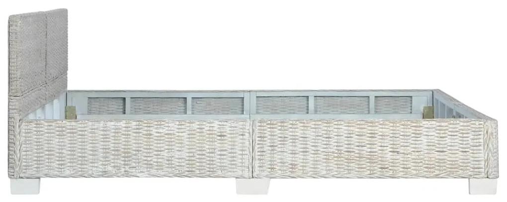 Πλαίσιο Κρεβατιού Γκρι 160 x 200 εκ. από Φυσικό Ρατάν - Γκρι