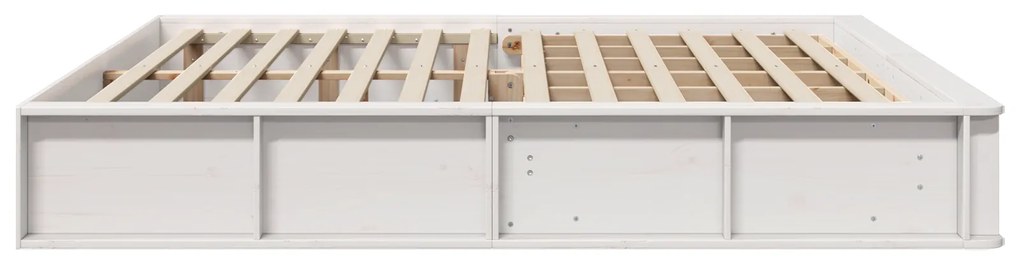 vidaXL Σκελετός Κρεβατιού Λευκό 180 x 200 cm Ξύλο και Μέταλλο