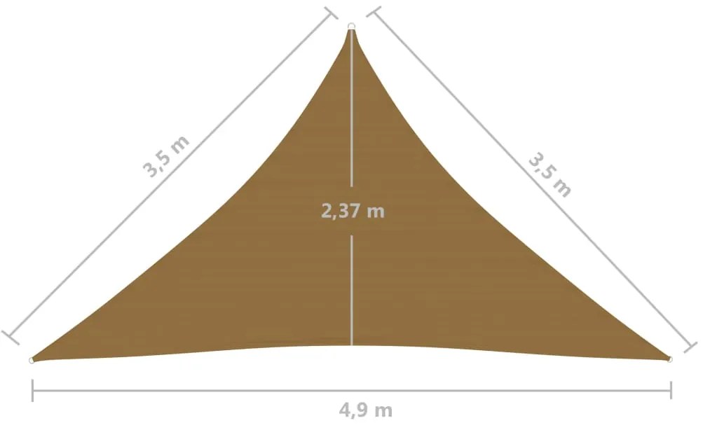 ΠΑΝΙ ΣΚΙΑΣΗΣ TAUPE 3,5 X 3,5 X 4,9 Μ. ΑΠΟ HDPE 160 ΓΡ./Μ² 311422