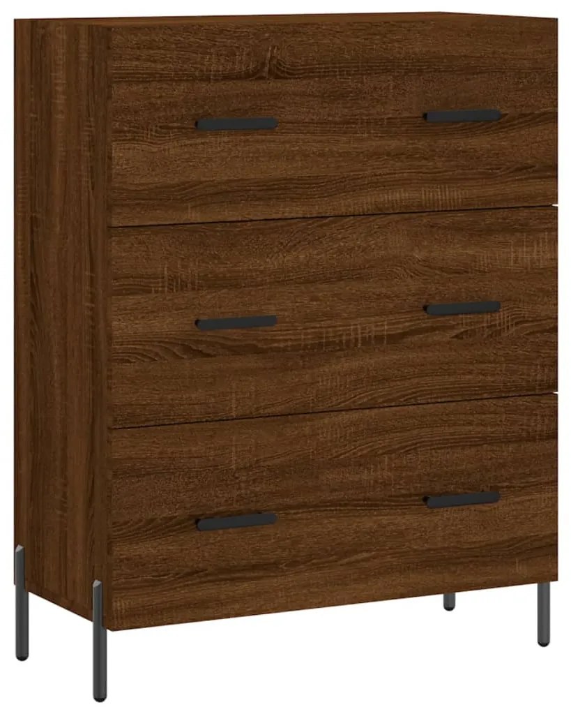 vidaXL Ντουλάπι Καφέ Δρυς 69,5 x 34 x 180 εκ. από Επεξεργασμένο Ξύλο