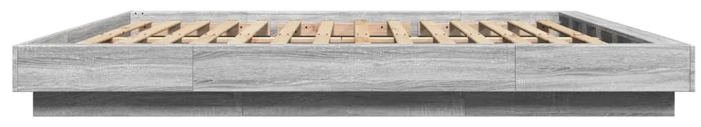 vidaXL Πλαίσιο Κρεβατιού Γκρι Sonoma 200x200 εκ. Επεξεργασμένο Ξύλο