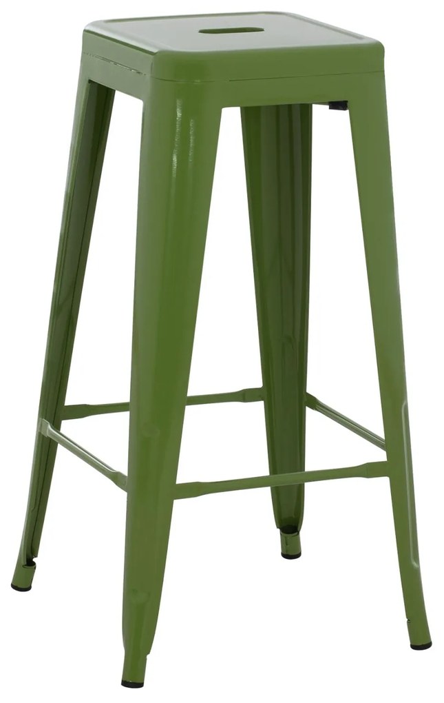 Σκαμπό μπάρ MELITA C8642.13 Μεταλλικό Light Olive Green 43x43x78Yεκ. 43x43x78 εκ.