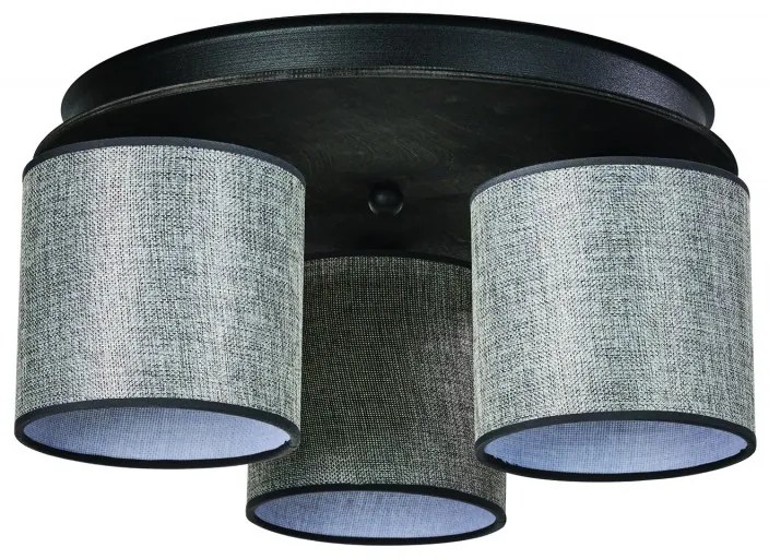 Arkolight Μοντέρνο Φωτιστικό Οροφής Τρίφωτο Φ40xY20cm Σκούρο Γκρι-Γκρι 2420-4/3