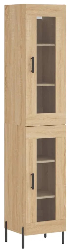 vidaXL Μπουφές Sonoma δρυς 34,5 x 34 x 180 εκ. από Επεξεργασμένο Ξύλο
