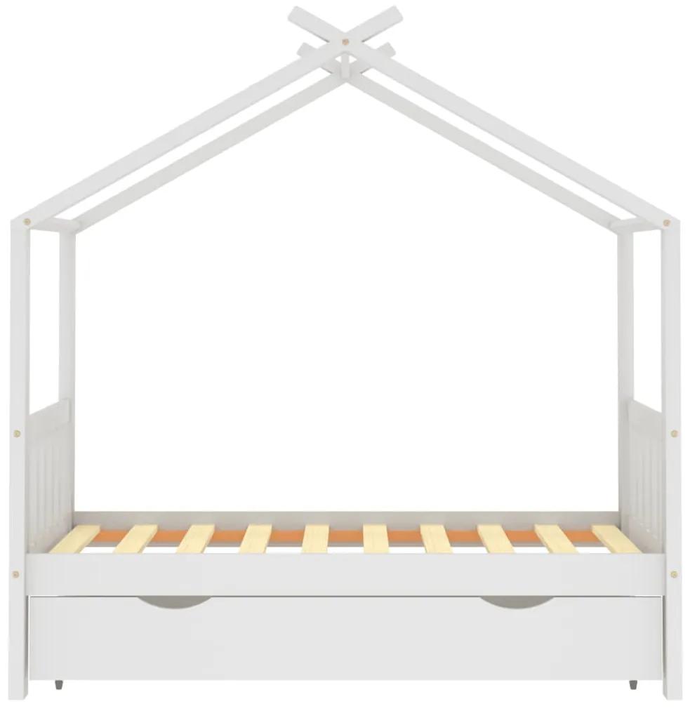 vidaXL Πλαίσιο Παιδικού Κρεβατιού+Συρτάρι Λευκό 80x160 εκ. Ξύλο Πεύκου