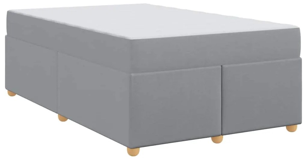 vidaXL Σκελετός Κρεβατιού με στρώμα Ανοιχτό γκρι 120 x 200 cm ύφασμα