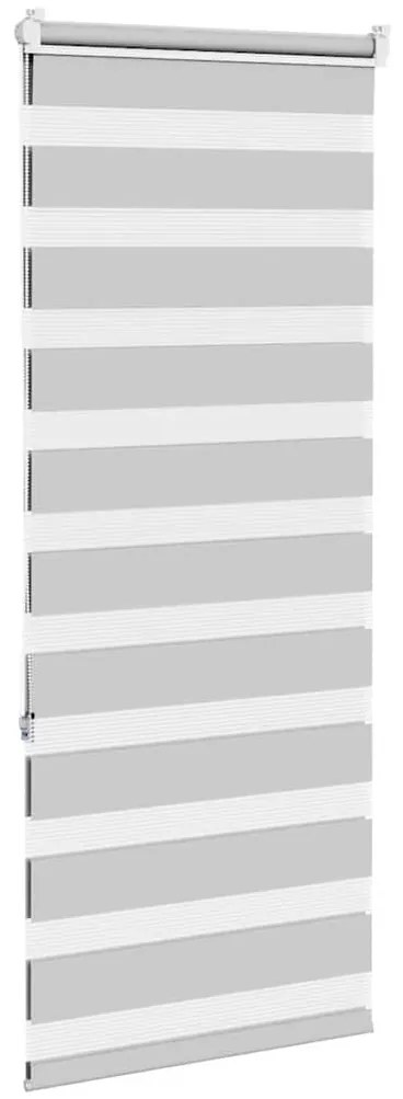 vidaXL Ζέβρα τυφλή Ανοιχτό Γκρι Πλάτος υφάσματος 55,9 εκ. Πολυεστέρας