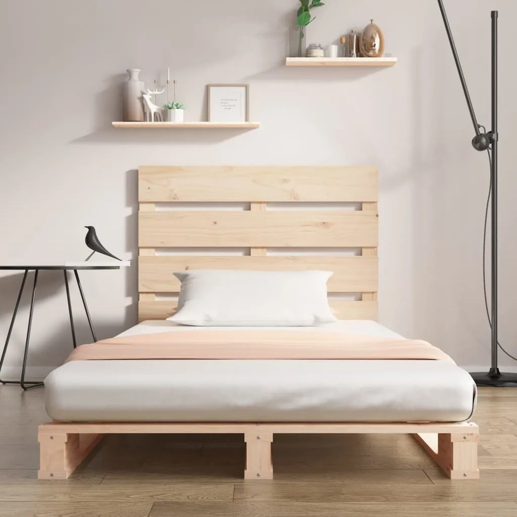 vidaXL Σκελετός Κρεβατιού Χωρίς Στρώμα 75x190 εκ Μασίφ Ξύλο Πεύκου