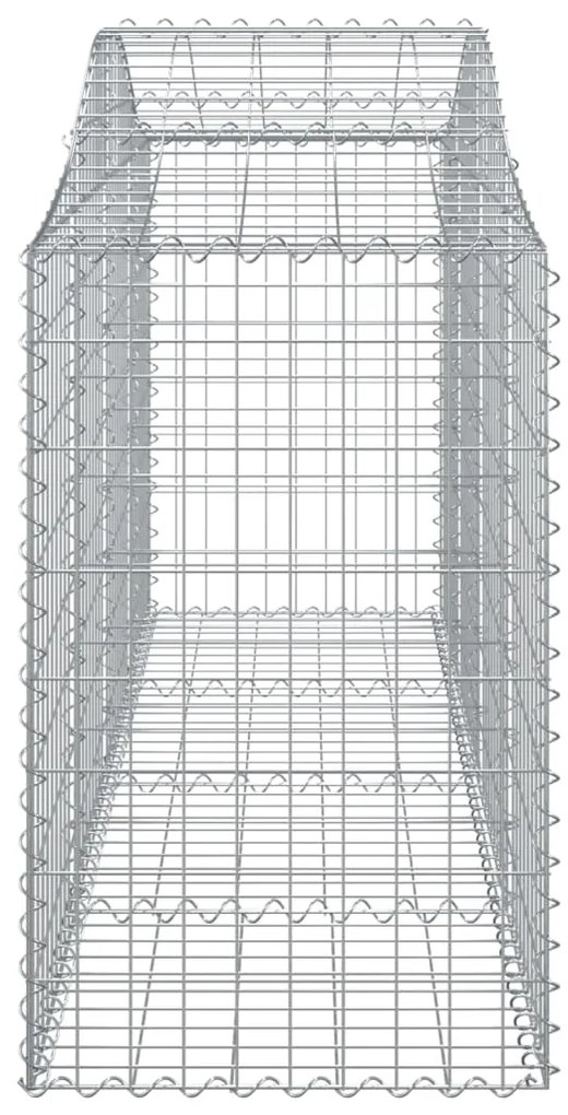 vidaXL Συρματοκιβώτια Τοξωτά 14 τεμ. 200x50x80/100 εκ. Γαλβαν. Ατσάλι