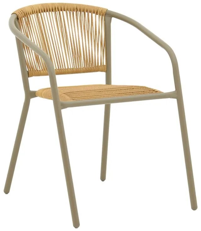 Σετ κήπου Τραπεζαρία Watson-Lindaria σετ 3τεμ μέταλλο σαμπανιζέ-γυαλί Φ60x70 εκ. 60x60x70 εκ.