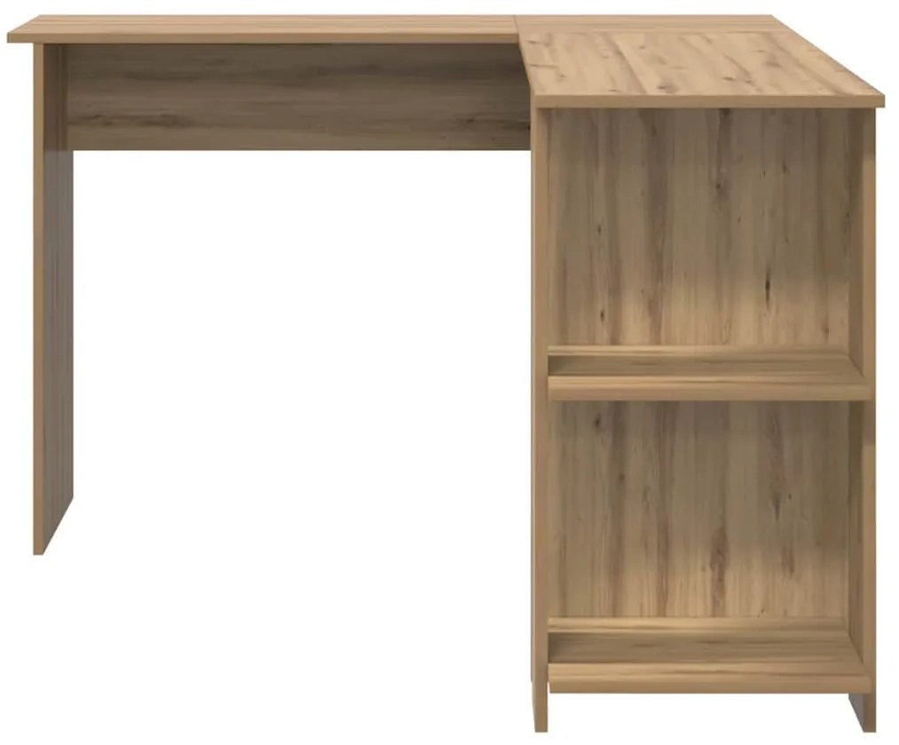 vidaXL Γωνιακό Γραφείο με Αποθήκευση artisan δρυς 140 x 113.5 x 75 εκ.
