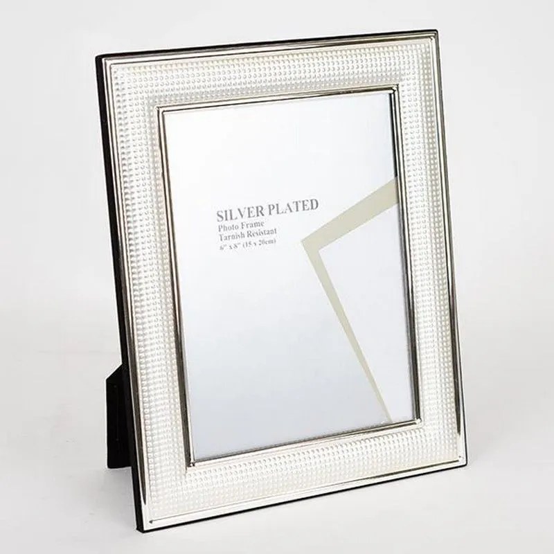 Κορνίζα Μεταλλική Επάργυρη 756-10034 15x20cm Silver Estheti Home Metal