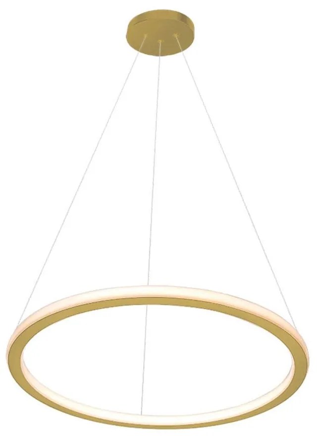 Φωτιστικό Οροφής Κρεμαστό 01381-04 46W LED 3000K 3680Lm D60cm Gold Luma