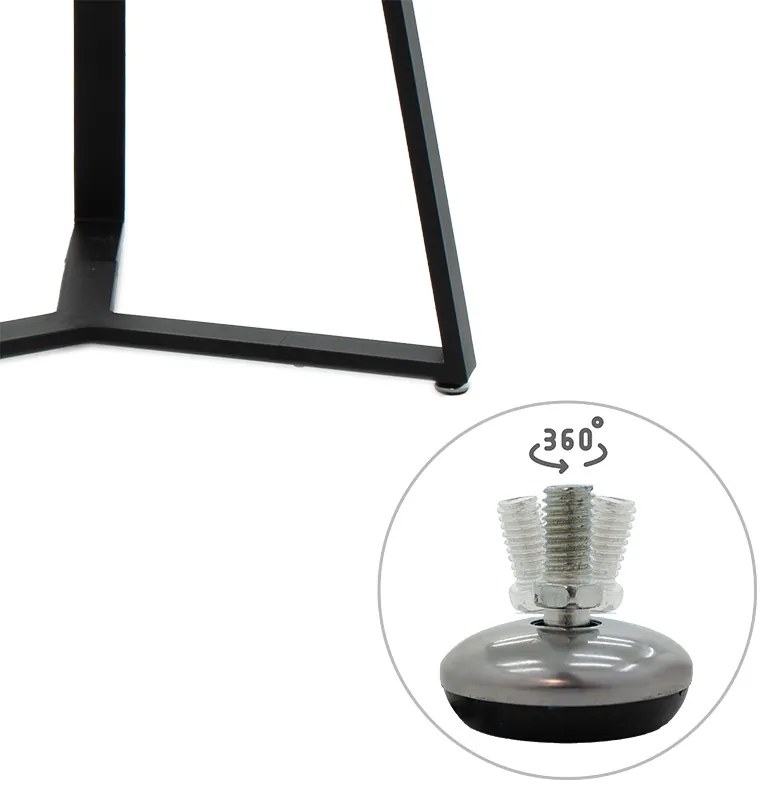 Tραπέζι Gemma pakoworld sonoma-μαύρο 140x80x75εκ - 235-000016 - 235-000016