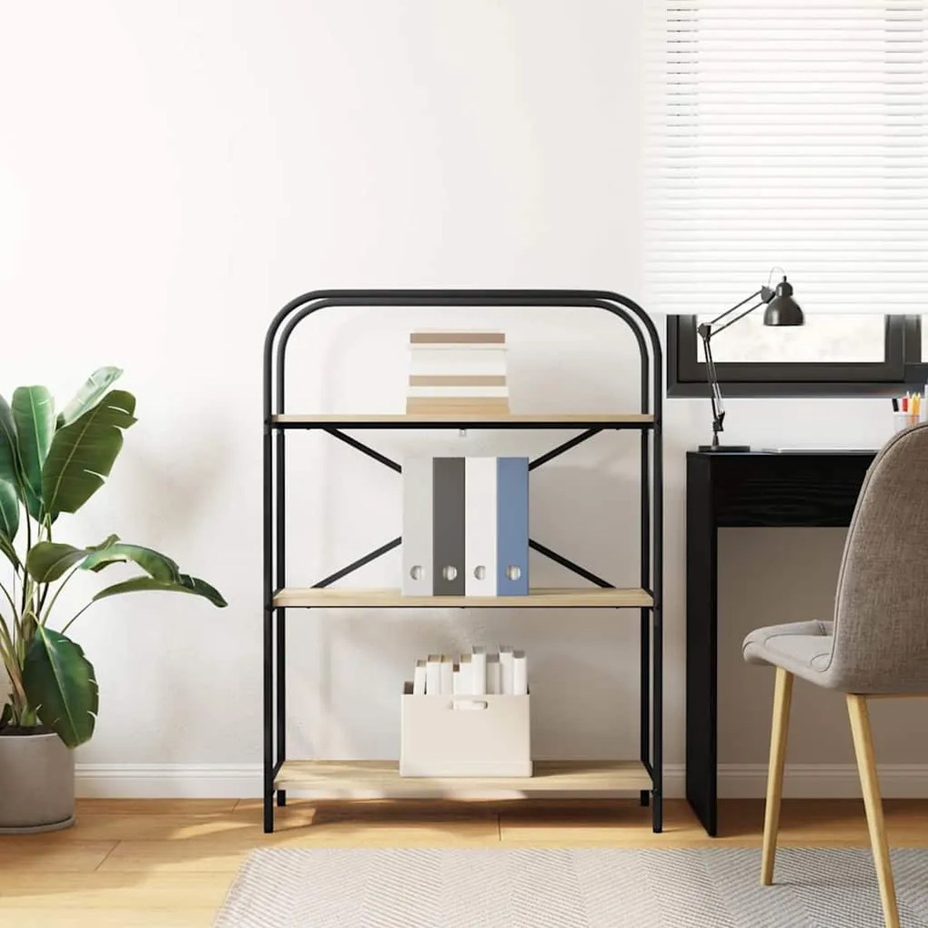 vidaXL Ράφι Βιβλίων Δρύς Sonoma 80 x 30 x 109 εκ Επεξεργασμένο ξύλο