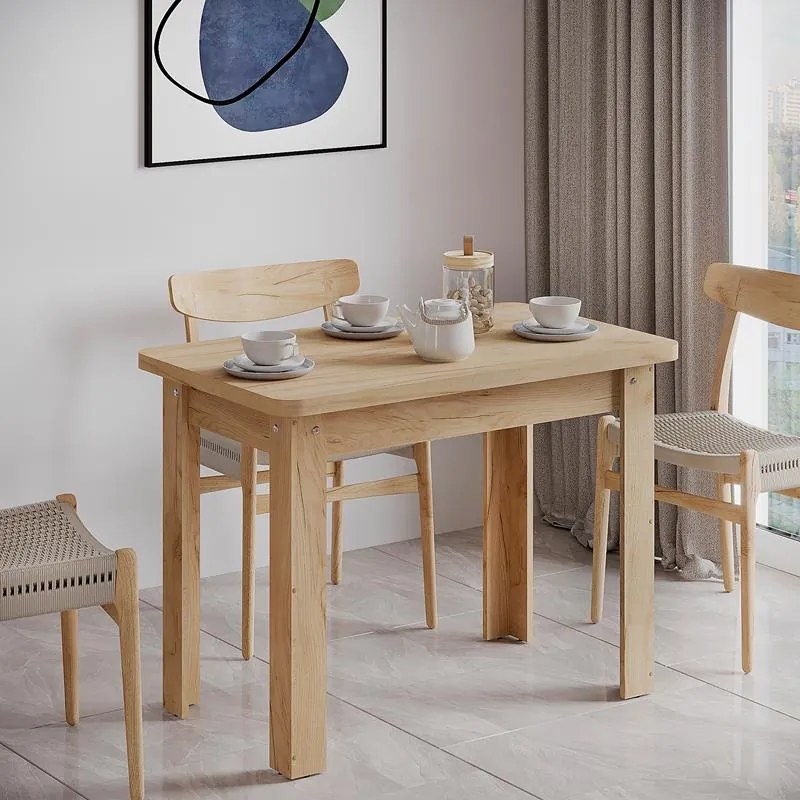 Τραπέζι Celeste μελαμίνης σε oak απόχρωση 100x60x73.5εκ