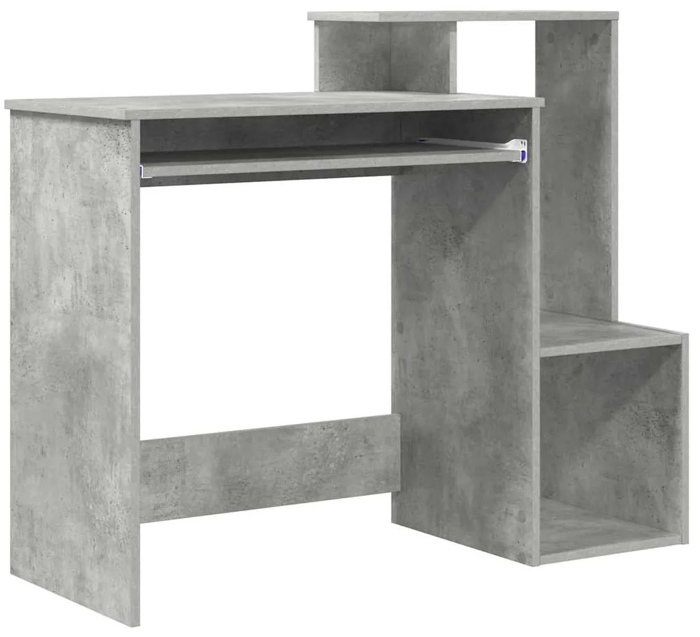 vidaXL Γραφείο Γκρι σκυροδέματος 106 x 40 x 88.5 εκ Επεξεργασμένο ξύλο