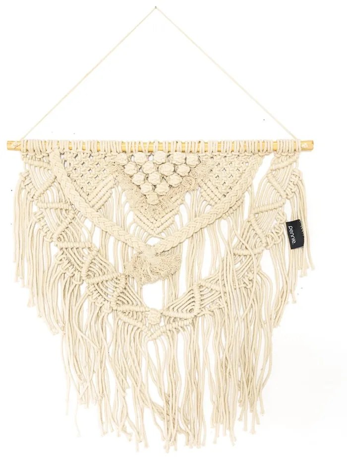 Boho Διακοσμητικό Τοίχου Βαμβακερό Macrame Rohan σε 2 Αποχρώσεις 50x50cm Μπεζ