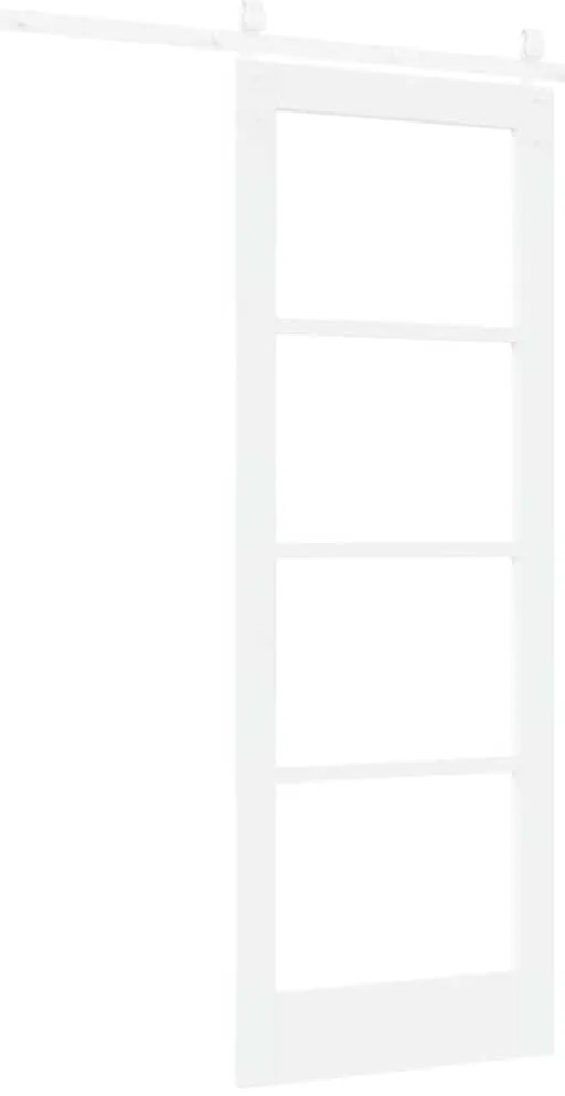 vidaXL Ολισθητή Πόρτα Λευκό 73.5 x 198.5 εκ. Ξύλο και μέταλλο