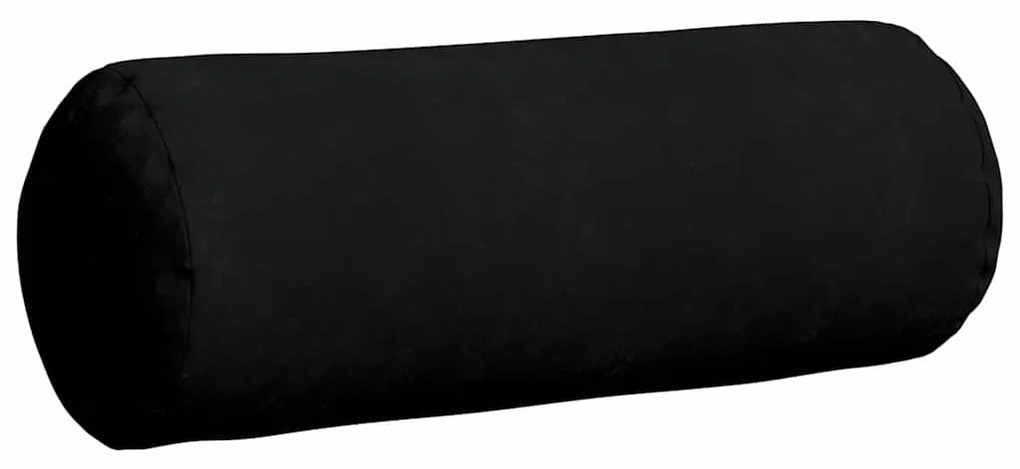 vidaXL Μαξιλάρια Στήριγμα 2 pcs Μαύρο Ø 25 x 70 cm Ύφασμα Μικροΐνας