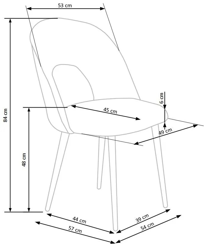 K384 chair, color: dark green DIOMMI V-CH-K/384-KR-C.ZIELONY