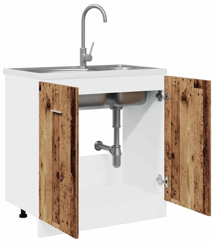 vidaXL Ντουλάπι Νιπτήρα &quot;Lyon&quot; από Παλιό Ξύλο 80x46x81,5 εκ. από Τεχνητό Ξύλο