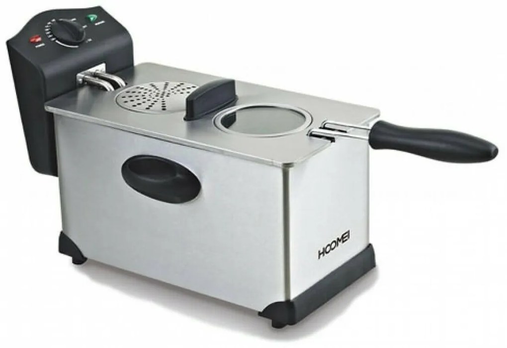 Hoomei HM-5335 Φριτέζα Λαδιού με Αποσπώμενο Κάδο 3.5lt Ασημί