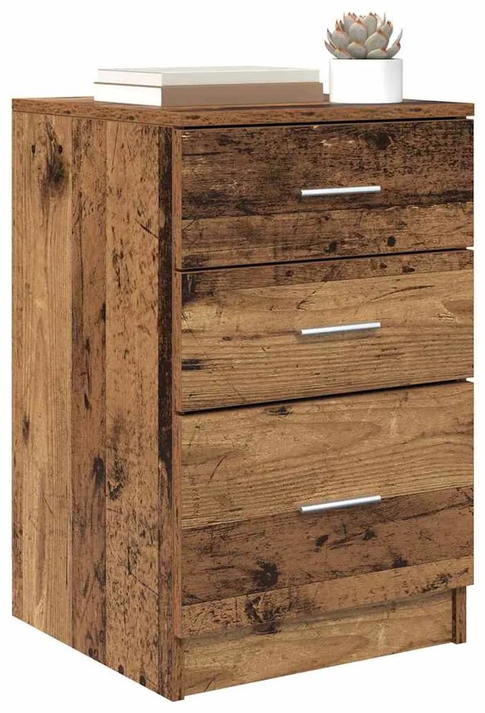vidaXL Κομοδίνο Παλαιό ξύλο 40 x 40 x 63 εκ. Επεξεργασμένο ξύλο