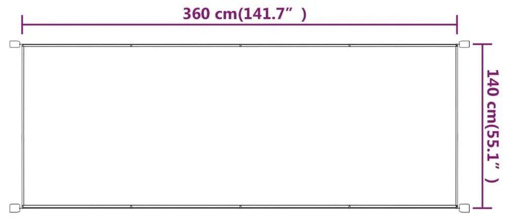 Τέντα Κάθετη Τερακότα 140 x 360 εκ. από Ύφασμα Oxford - Κόκκινο