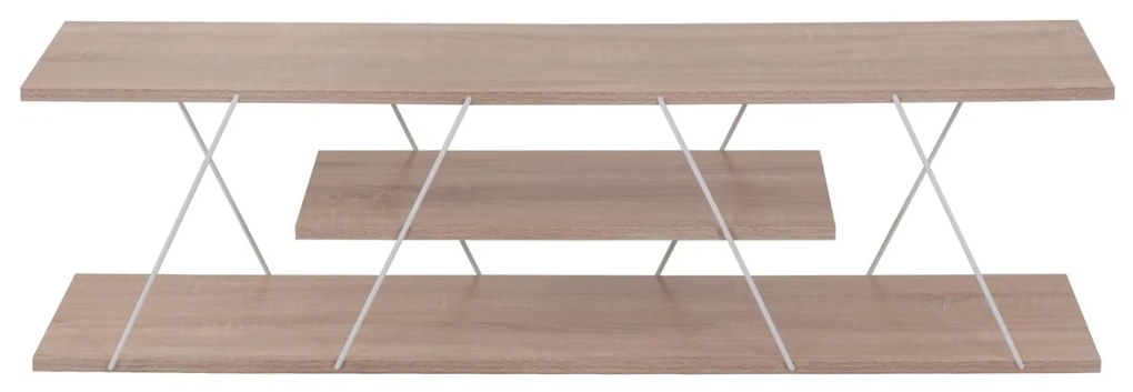Έπιπλο τηλεόρασης TARS Μελαμίνη σε Sonoma - Λευκό 120x32x33Υεκ. 120x32x33 εκ.