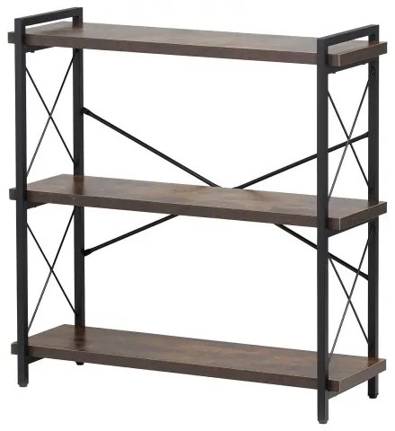 VEVOR Metal Bookshelf Rustic Bookshelf 3-Tier for Living room Bedroom &amp; Office