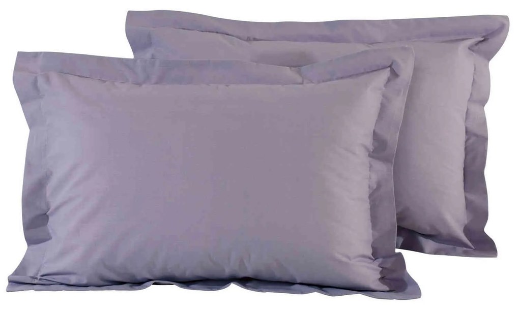 Μαξιλαροθήκες Σετ 2τμχ 1009 Best Colors Lila Das Home 50Χ70 100% Cotton