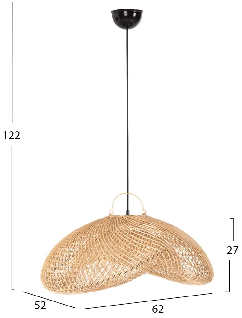 ΦΩΤΙΣΤΙΚΟ ΟΡΟΦΗΣ ΚΡΕΜΑΣΤΟ HM7862 RATTAN ΣΕ ΦΥΣΙΚΟ ΧΡΩΜΑ 62x52x122Υεκ.