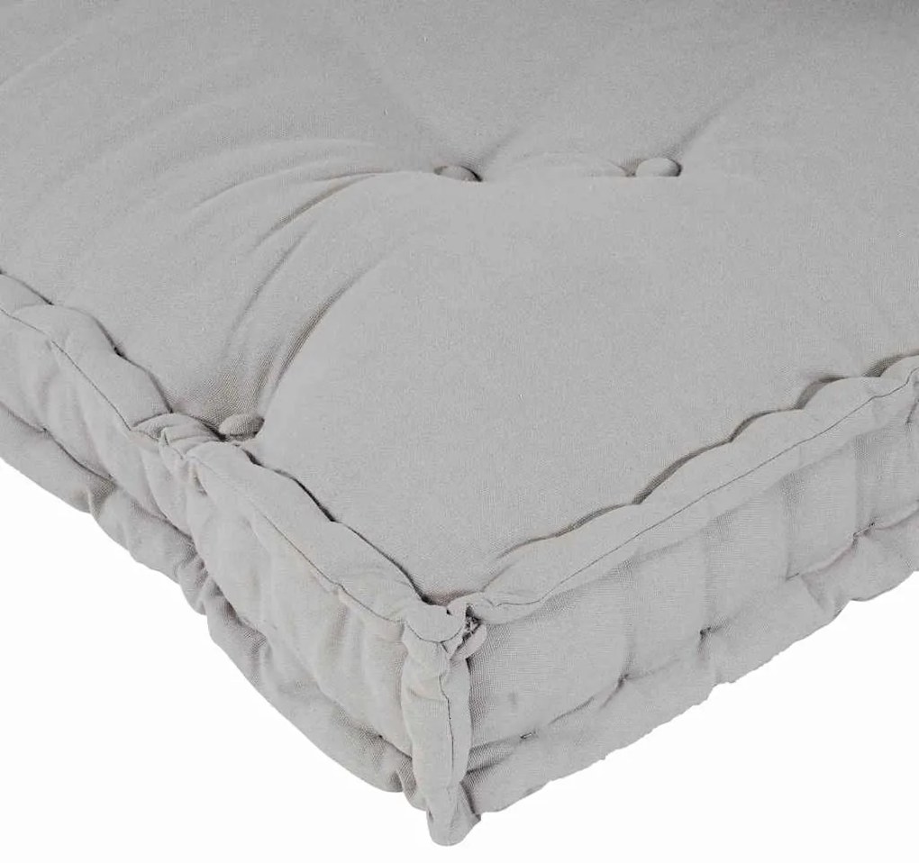 vidaXL Μαξιλάρι για καναπέ παλέτας 3 pcs Γκρι ύφασμα
