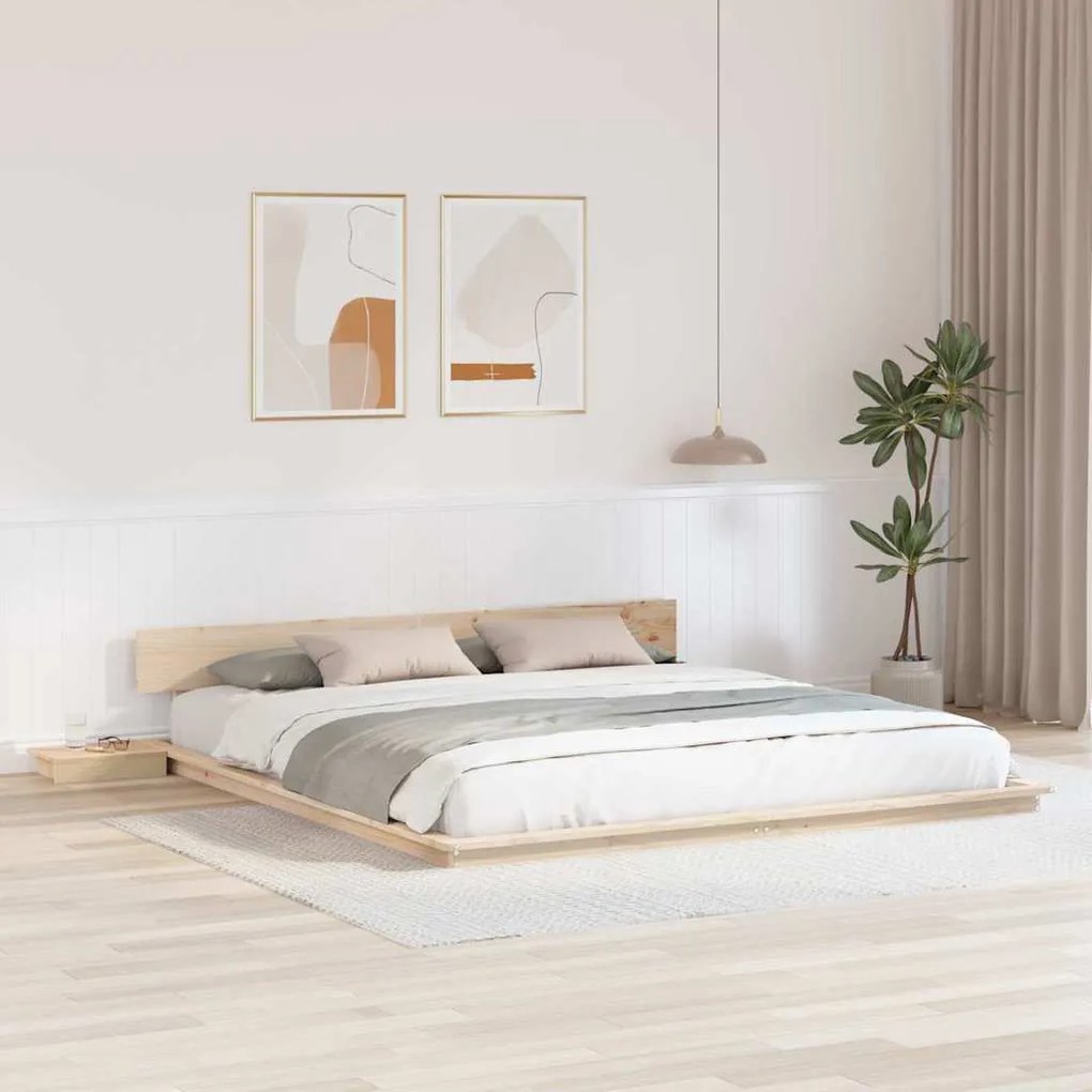 vidaXL Σκελετός Κρεβατιού Καφέ 180 x 200 cm ξύλο
