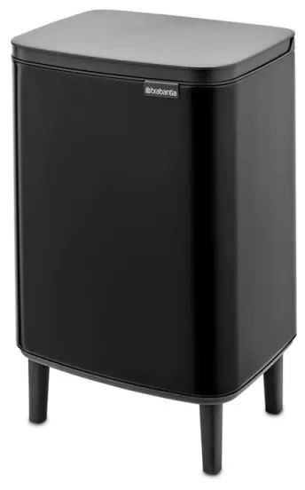 Κάδος απορριμμάτων Brabantia Bo Small Hi 12L, Ομαλό και αθόρυβο άνοιγμα, Csúszásgátló talp, Μαύρο
