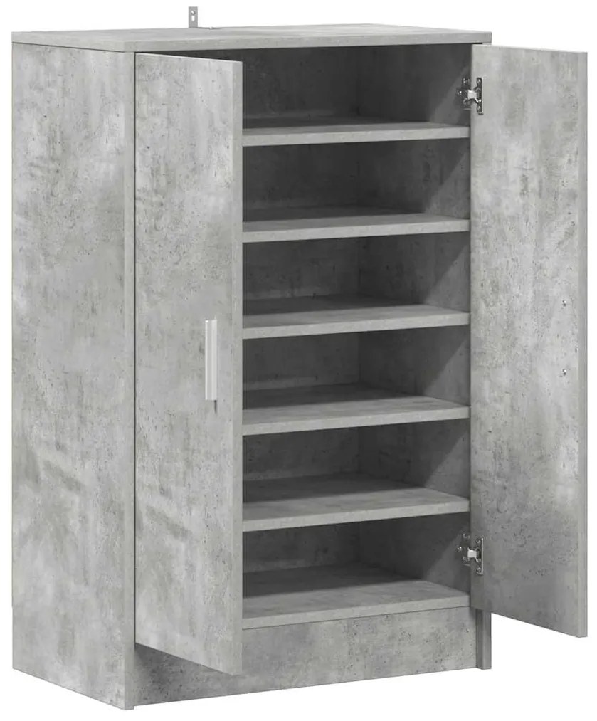 vidaXL Παπουτσοθήκη Γκρι Σκυροδέματος 60 x 35 x 92 εκ. από Επεξ. Ξύλο