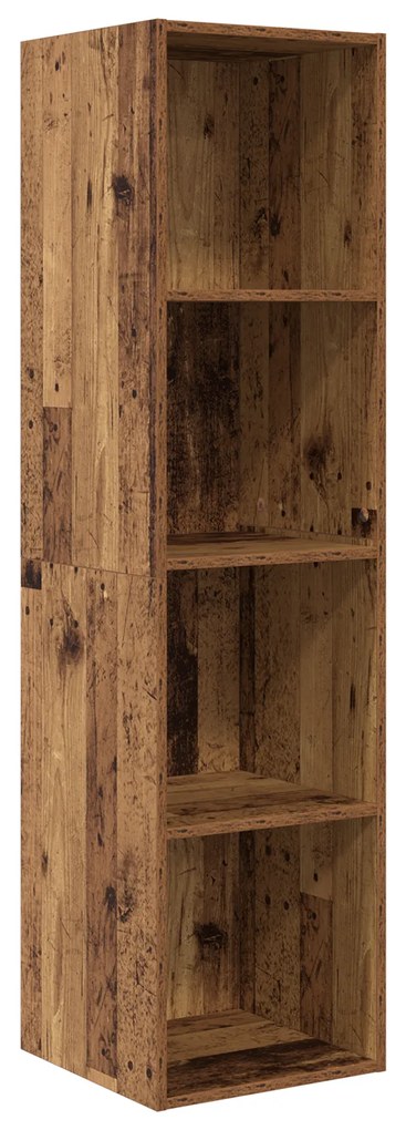 vidaXL Σετ επίπλου τηλεόρασης Επιτοίχιο 2 pcs Καφέ 37 x 37 x 142.5 εκ
