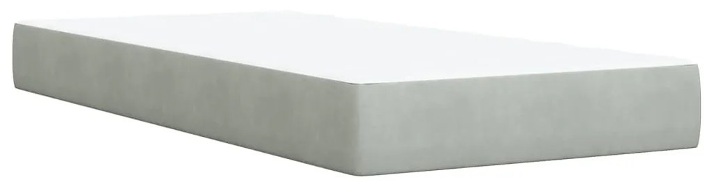 ΚΡΕΒΑΤΙ BOXSPRING ΜΕ ΣΤΡΩΜΑ ΑΝΟΙΧΤΟ ΓΚΡΙ 90X200 ΕΚ. ΒΕΛΟΥΔΙΝΟ 3287632