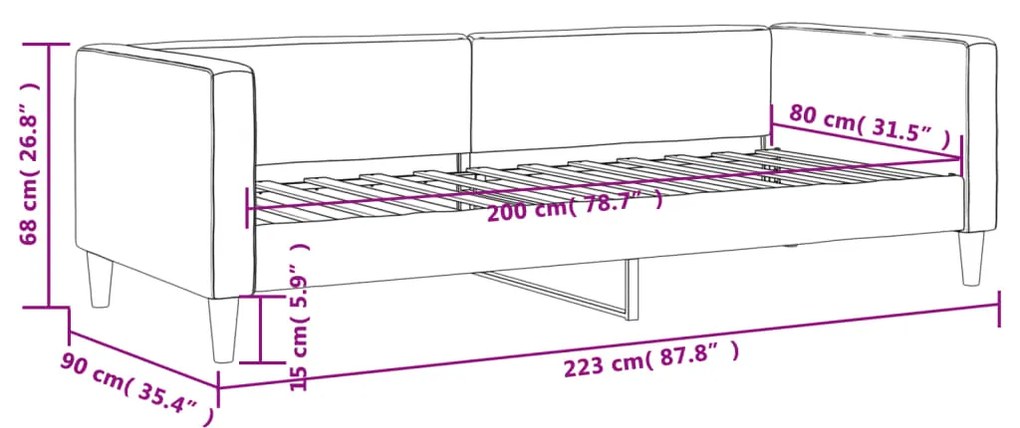 ΚΑΝΑΠΕΣ ΚΡΕΒΑΤΙ TAUPE 80 X 200 ΕΚ. ΥΦΑΣΜΑΤΙΝΟΣ 353981