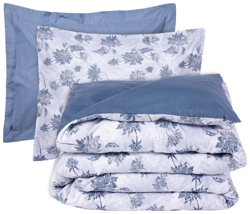 DAS HOME ΣΕΤ ΣΕΝΤΟΝΙΑ KING HAPPY 9672 BLUE, GREY