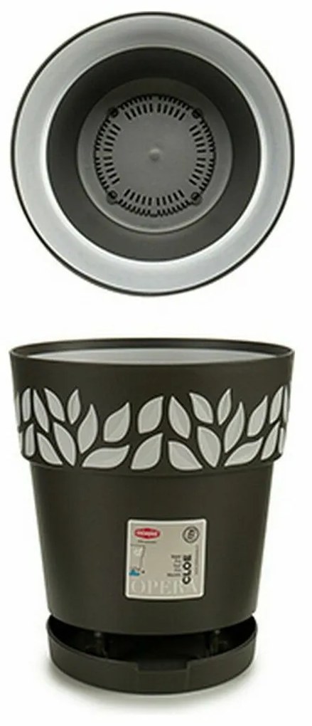 Αυτοποτιστικη Γλάστρα Stefanplast Cloe Ανθρακί Πλαστική ύλη 19 x 19 x 19 cm (12 Μονάδες)