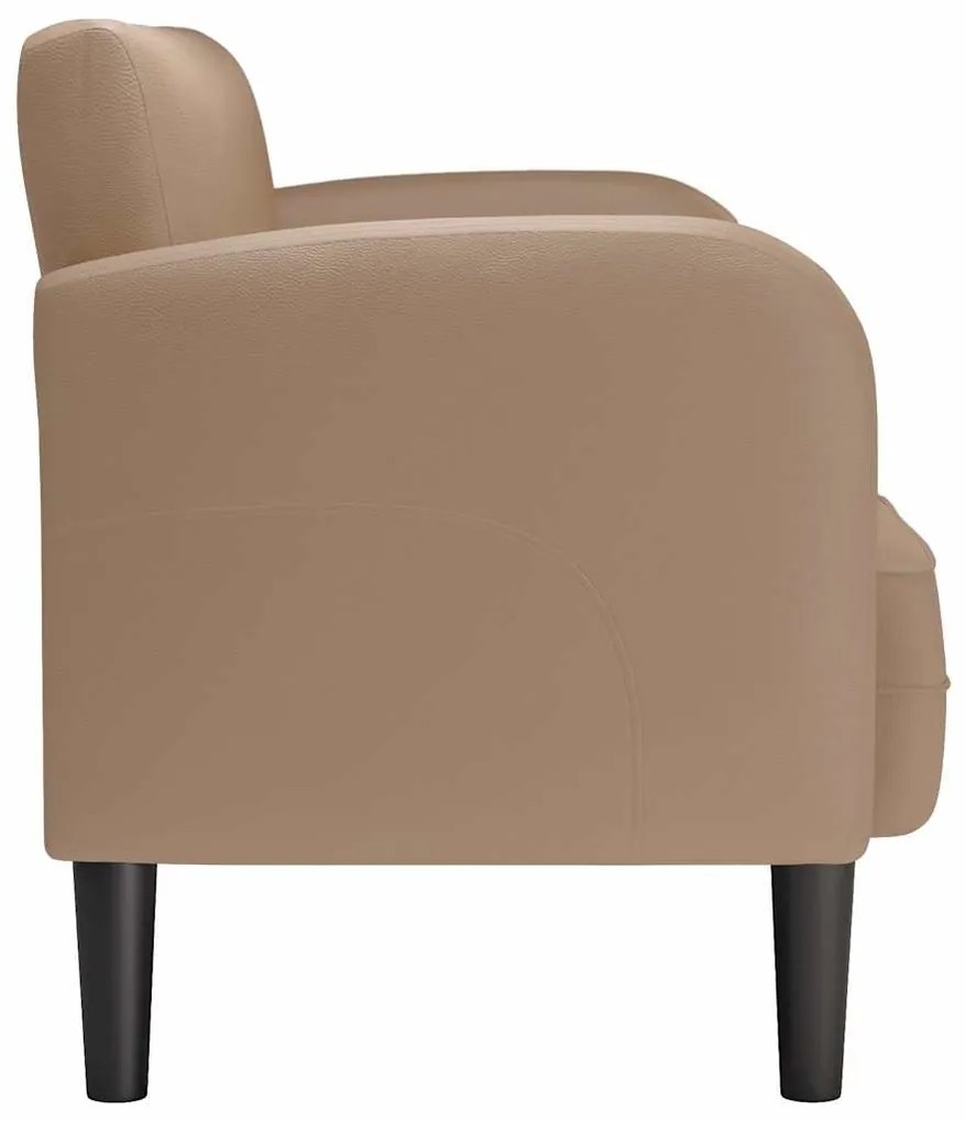 vidaXL Καναπές Loveseat Καπουτσίνο 110 εκ. Συνθετικό δέρμα