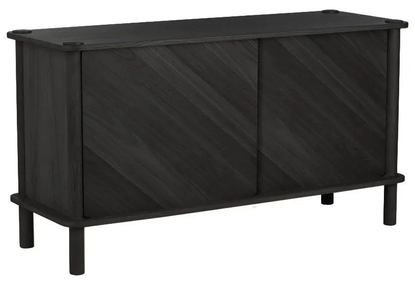 Μπουφές Italic B.Oak Doors 5124C5124-1 135x48x73.4cm Black Oak Natural