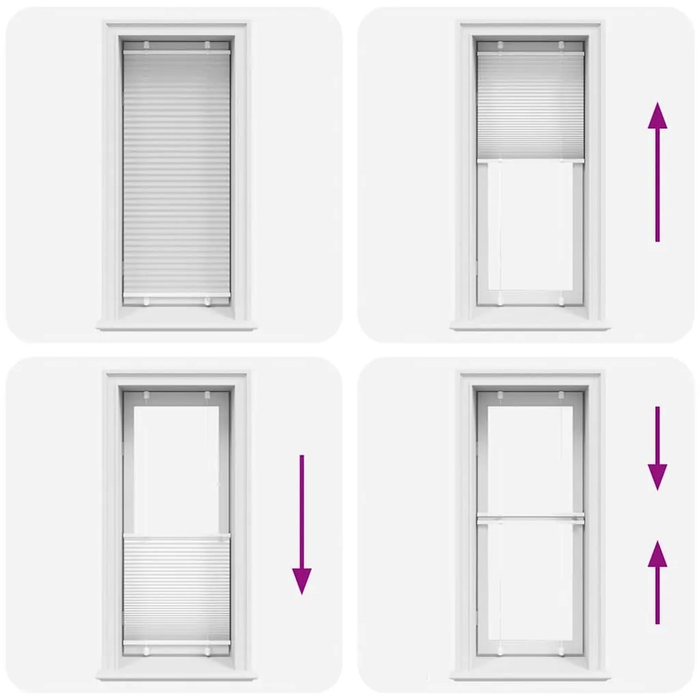 Πλισέ περσίδα Λευκό 60x100 cm Πλάτος υφάσματος 59,4 cm 4015475